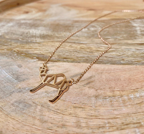 Origami camel necklace, accessari, muslim jewelry, camel necklace, rose gold necklace, rose gold camel, origami camel necklace