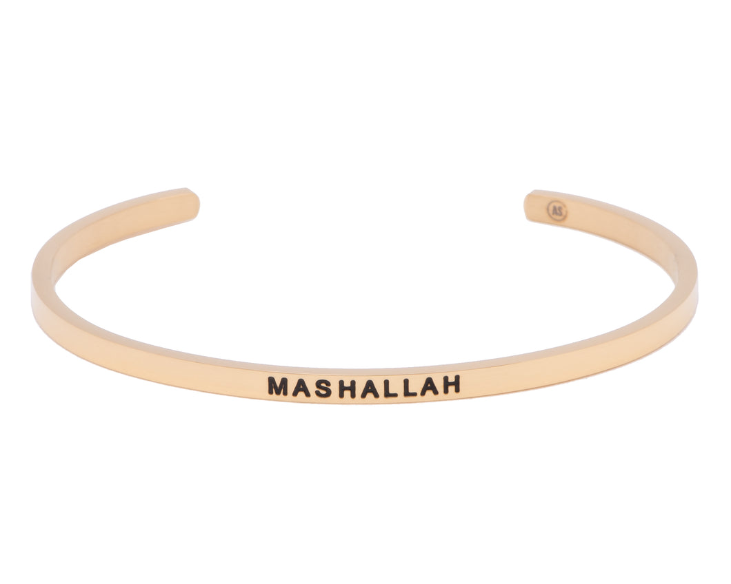 Mashallah Cuff, Muslim Jewelry, Accessari, Islamic Jewelry, Gold Cuff, 18k Cuff