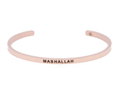 Mashallah Cuff, Muslim Jewelry, Accessari, Islamic Jewelry, Rose Gold Cuff, 18k Cuff