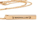 Mashallah Necklace, Gold Necklace, Islamic Jewelry, Muslim Jewelry, Mashallah Pendant, Gold Chain, Praise to God